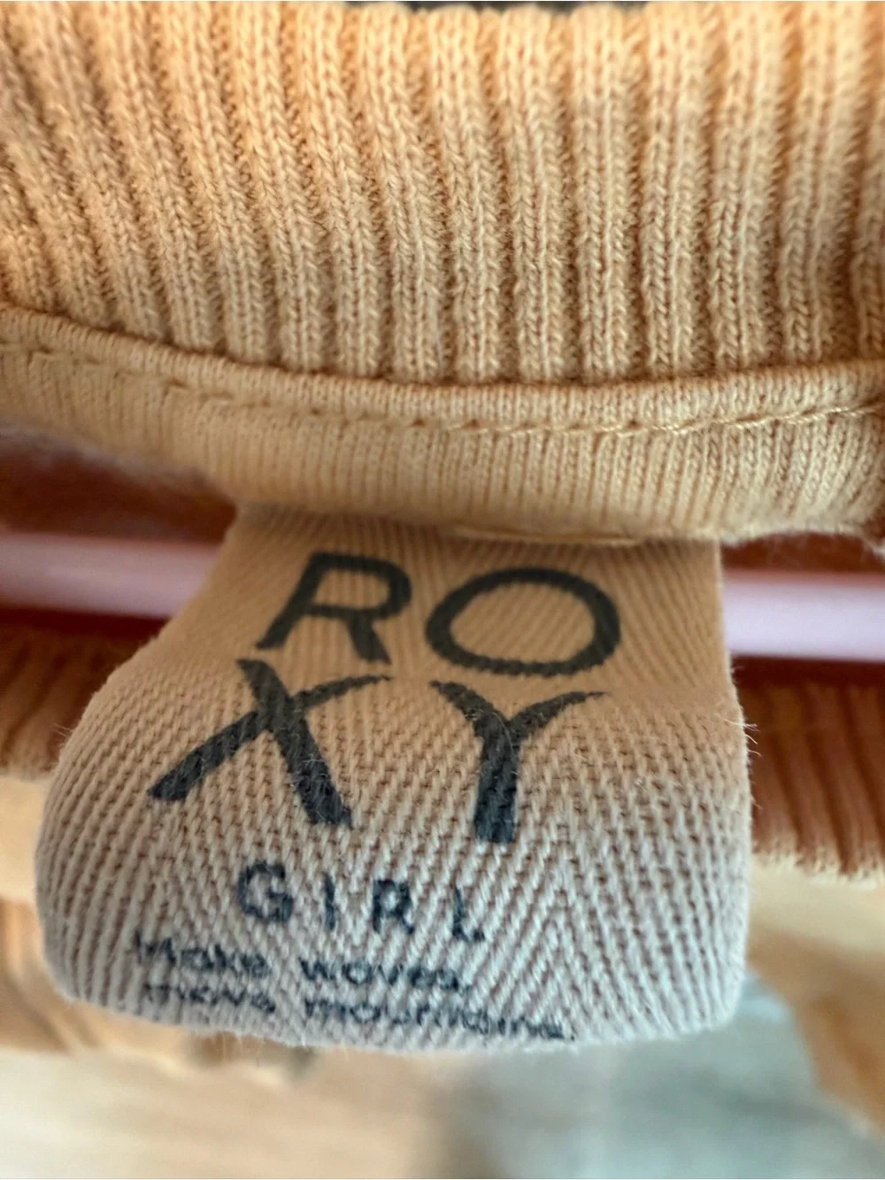 Roxy Toasted Orange Crewneck Sweatshirt with Pink Logo